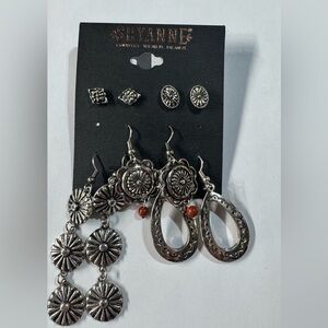 Shyanne Silver and Orange Earring Collection